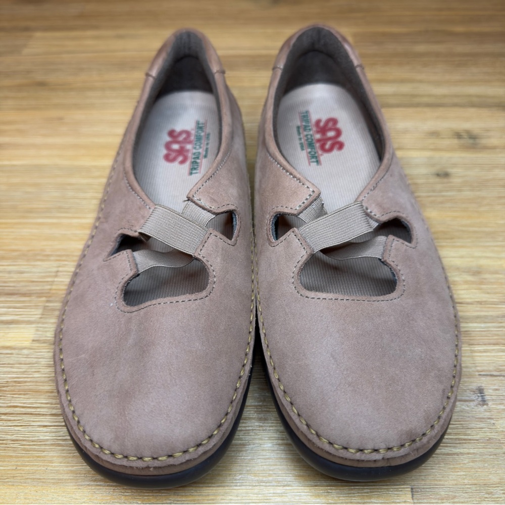 SAS Crissy Slip On Loafers Women's 9 WW Tan Praline Nubuck Comfort Moccasin - Picture 8 of 13